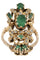 Bague BAGUE ORIENTALE ÉMERAUDES ET DIAMANTS 58 Facettes 047851