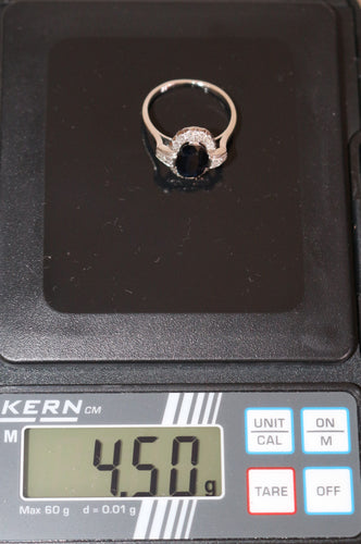 Bague 53 Bague Art Déco Saphir foncé Et Diamants 58 Facettes 538