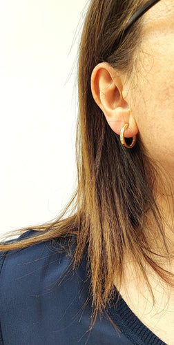 Boucles d'oreilles Créoles en or jaune, diamants 58 Facettes RA-467.2