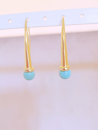 Boucles d'oreilles Boucles d'oreilles pendantes Turquoise 58 Facettes AA 1482