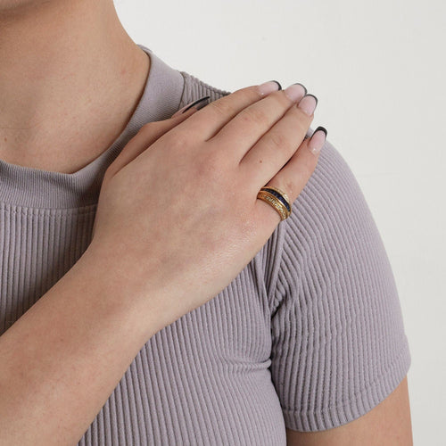 Bague 52 Bague bandeau Saphirs Diamants 58 Facettes