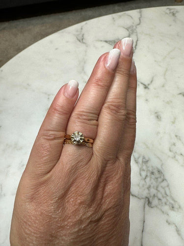 Bague 53 Bague Rétro Diamant Or 58 Facettes