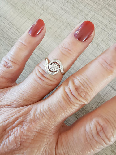 Bague 52.5 Bague de fiançailles Tourbillon Diamants 58 Facettes AA 1487