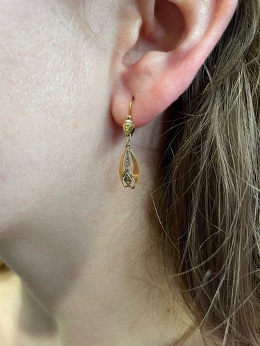 Boucles d'oreilles DORMEUSES ART DÉCO 2 ORS 58 Facettes 056041