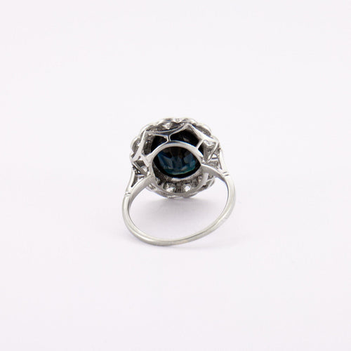 Bague 49 Bague Pompadour, saphir, diamants 58 Facettes