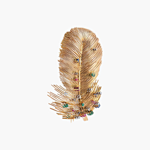Broche Broche Plume 58 Facettes