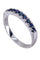 Bague 50 Demi alliance Or blanc Spinelles bleues 58 Facettes 082011