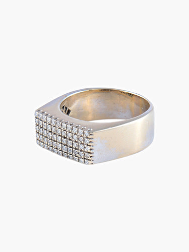 Bague Bague or Gris Diamants 58 Facettes