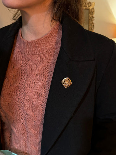 Broche Broche Art Nouveau Or Rose 58 Facettes