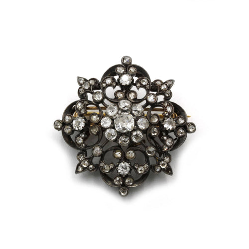 Broche Broche Or, Argent et Diamants 58 Facettes 220272R
