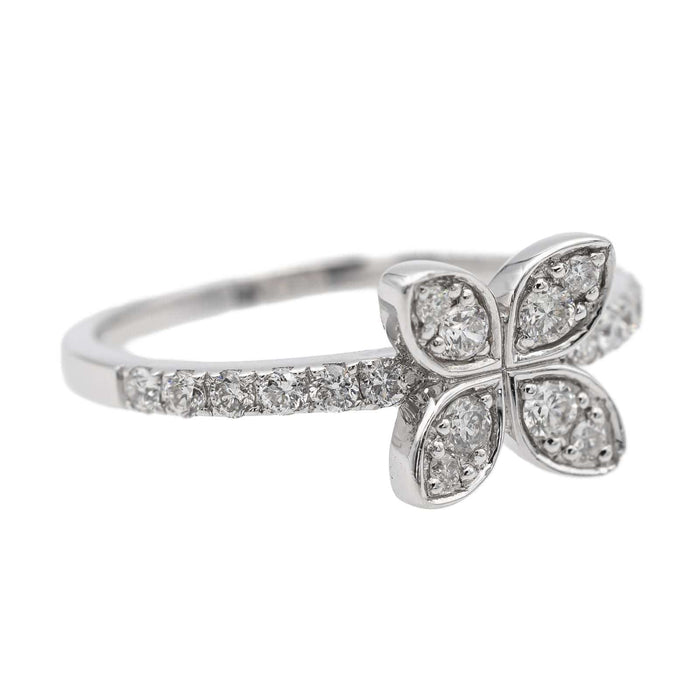 Bague 45 Bague Fleur Or blanc Diamant 58 Facettes 2653077CN