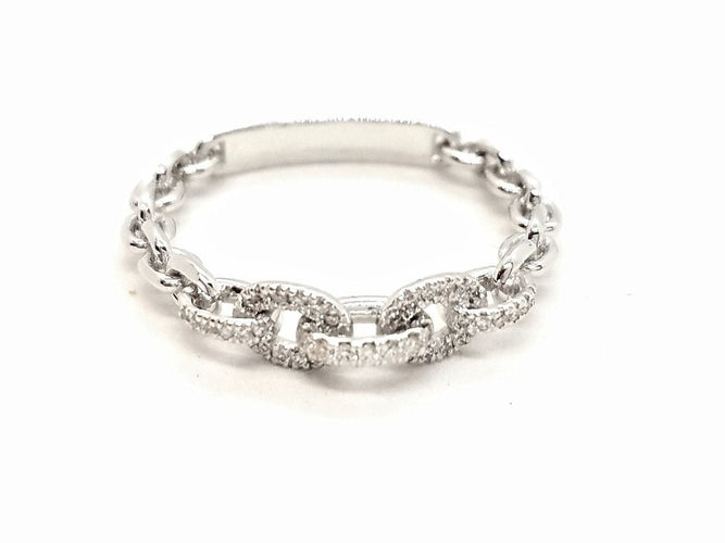 Bague 53 Bague Or blanc Diamant 58 Facettes 578804RV