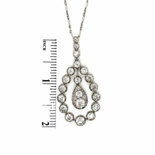 Pendentif Pendentif Belle Epoque Diamant Platine 58 Facettes