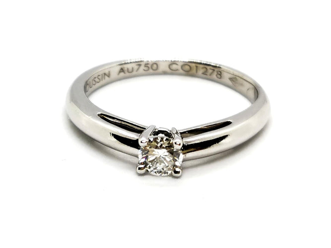 Bague 49 Mauboussin Bague Solitaire La bague Or blanc Diamant 58 Facettes 1128342CN