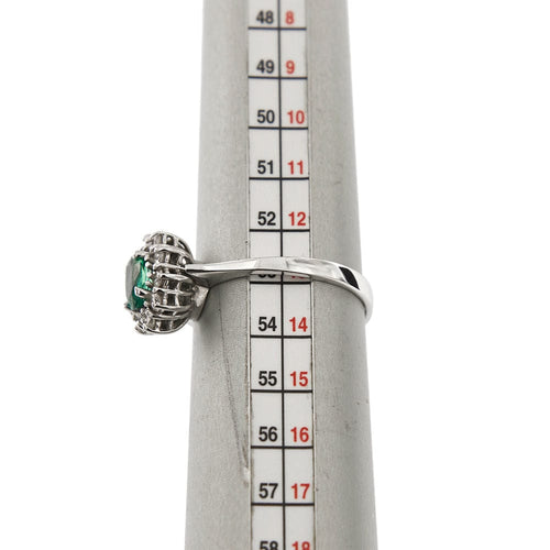 Bague 53 Bague Marguerite diamants et émeraude 58 Facettes 20520