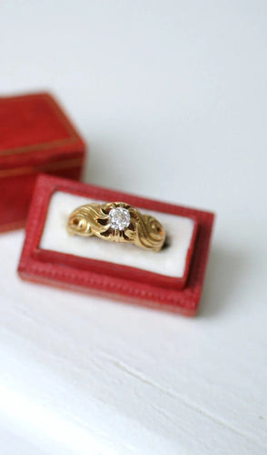 Bague 53 Bague jonc diamant volutes or jaune 58 Facettes