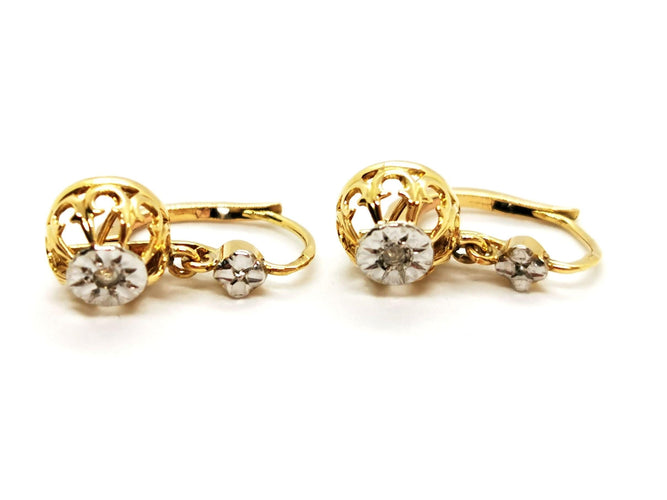 Boucles d'oreilles Boucles d'oreilles Art déco Or jaune Diamant 58 Facettes 1649075CN