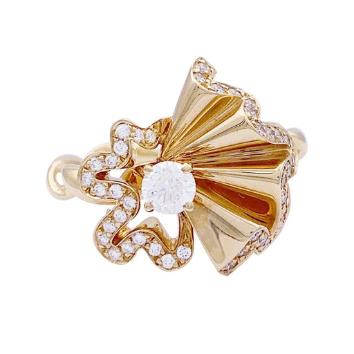 Bague 55 Bague Dior, "Archi Dior Cocotte", or rose, diamants. 58 Facettes 33153