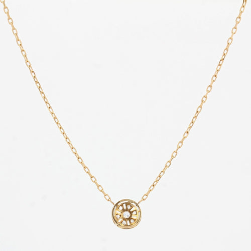 Collier Chaine ancienne et son motif rond en diamants 58 Facettes 22-312
