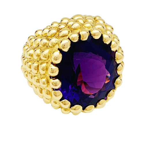 Bague 53 Bague Garnazelle or jaune, améthyste. 58 Facettes 30927