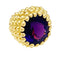Bague 53 Bague Garnazelle or jaune, améthyste. 58 Facettes 30927