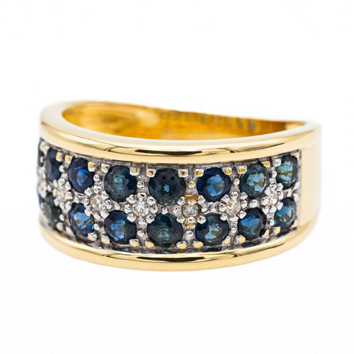 Bague 52 Bague Bandeau Or jaune Saphir 58 Facettes 2662592CN