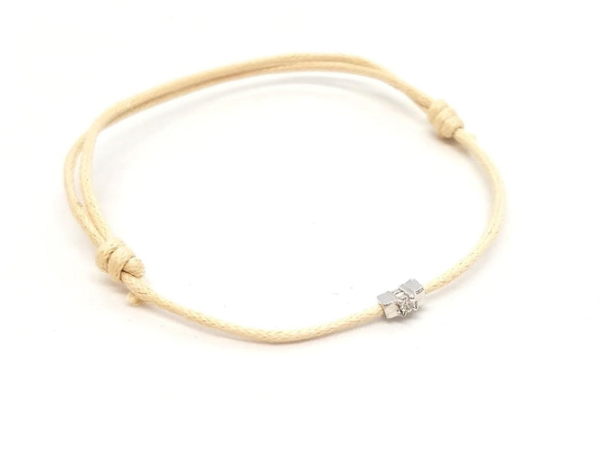 Bracelet Bracelet Cordon Or blanc Diamant 58 Facettes 578832RV