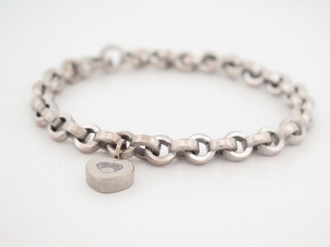 Bracelet bracelet CHOPARD happy or blanc 18k diamants 58 Facettes 256590