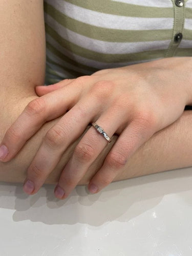 Bague SOLITAIRE MODERNE DIAMANT 0.10 CARAT 58 Facettes 050911