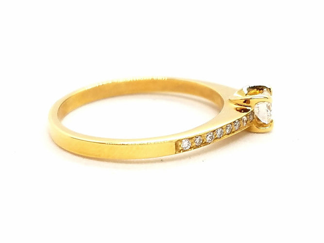 Bague 53 Bague Solitaire Or jaune Diamant 58 Facettes 578745RV