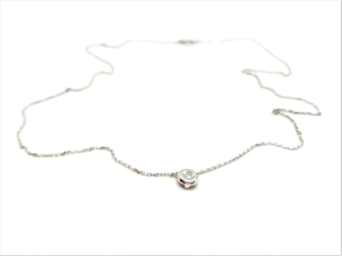 Collier Collier Or blanc Diamant 58 Facettes 579081RV