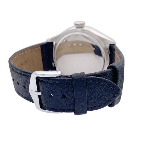 Montre Montre Rolex, "Cellini Date", or blanc, cuir. 58 Facettes 33156