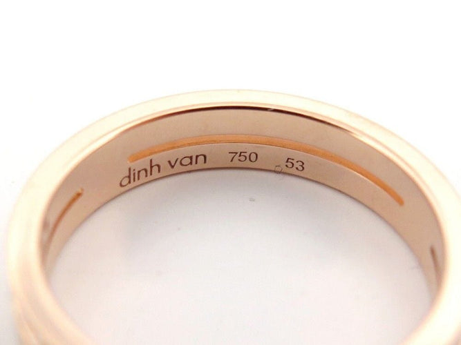 Bague 53 bague DINH VAN seventies pm or rose 18k et diamants 58 Facettes 254976