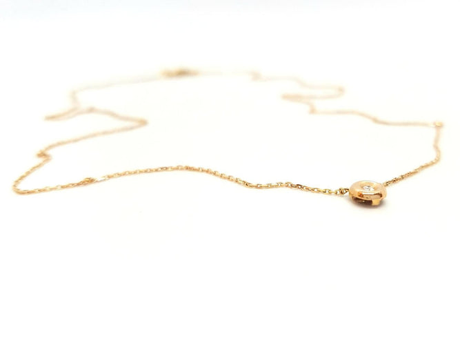 Collier Collier Or rose Diamant 58 Facettes 579066RV