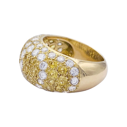 Bague 51 Bague Cartier, "Sauvage", en or jaune, diamants, saphirs jaunes. 58 Facettes 33028