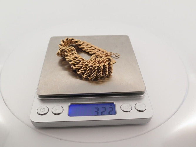 Bracelet bracelet maille americaine or jaune 18k 32gr t20 58 Facettes 250515
