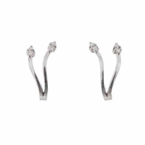 Boucles d'oreilles Boucles d'oreilles V diamants 58 Facettes 19833
