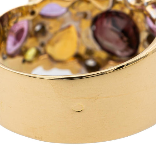 Bague 59 Bague Bandeau Or jaune Grenat 58 Facettes 2819766CN