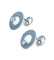 Boucles d'oreilles DINH VAN. Paire de boucles d’oreilles Cible or blanc et diamants 58 Facettes