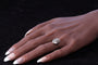 Bague 55 Bague de fiançailles Art Déco Diamant Saphir 58 Facettes 23263-0558