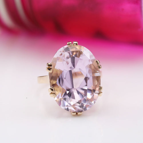 Bague 53 Bague kunzite vintage en or 58 Facettes 23-325