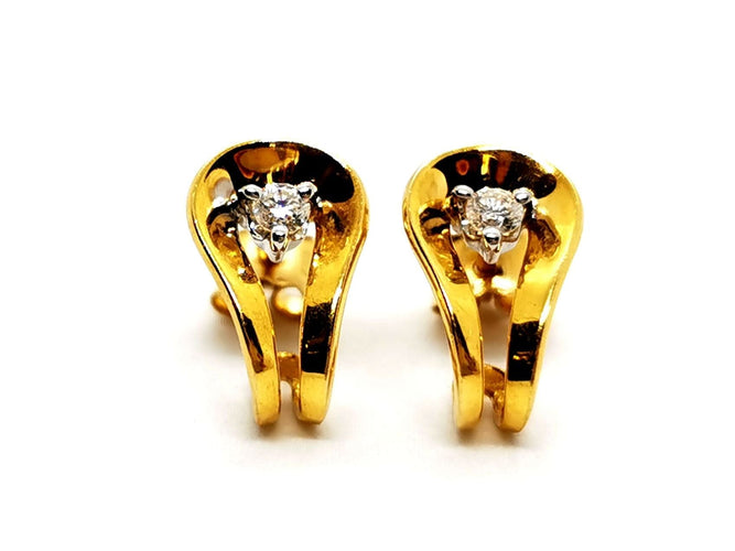 Boucles d'oreilles Boucles d'oreilles Or jaune Diamant 58 Facettes 1179562CD