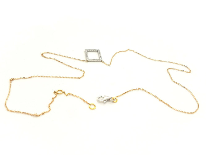 Collier Collier Graphique Or blanc Diamant 58 Facettes 579205RV