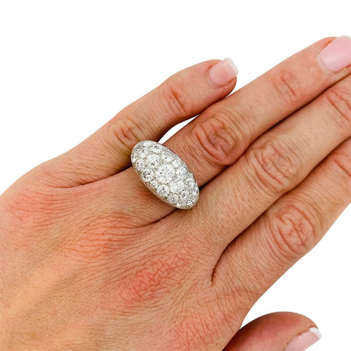 Bague 53 Bague jarretière platine et diamants. 58 Facettes 31232