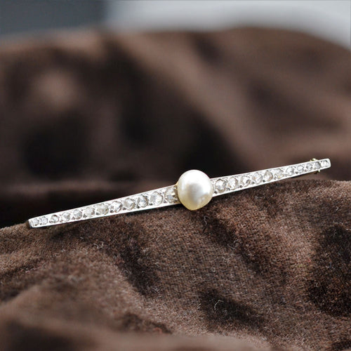 Broche Broche ancienne Charles Templier Perle fine et diamants 58 Facettes 22-510