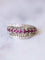 Bague Bague bandeau vintage en or gris, rubis, et diamants 58 Facettes
