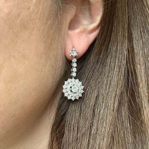 Boucles d'oreilles Pendants d'oreilles Or gris Diamants 58 Facettes REF2397-119