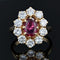 Bague 50 Bague marguerite or jaune rubis diamants 58 Facettes 22-229