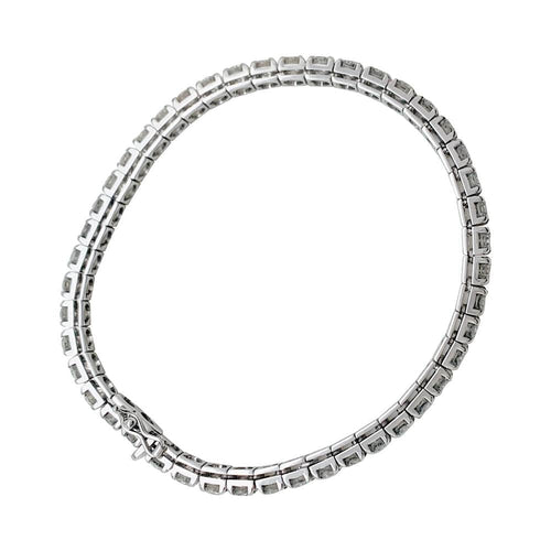 Bracelet Ligne tennis or blanc diamants. 58 Facettes 31289