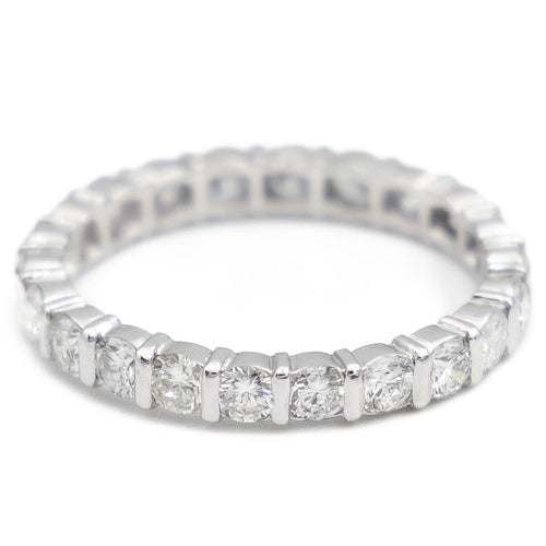 Bague 59 Bague Alliance américaine Platine Diamant 58 Facettes 1875647CN